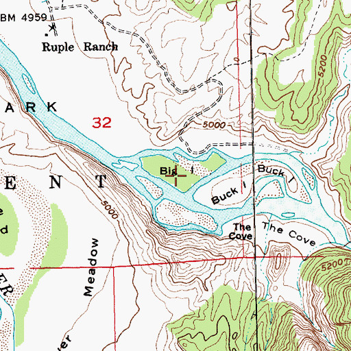 Topographic Map of Big Island, UT