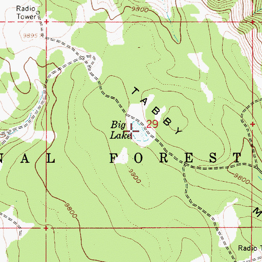 Topographic Map of Big Lake, UT