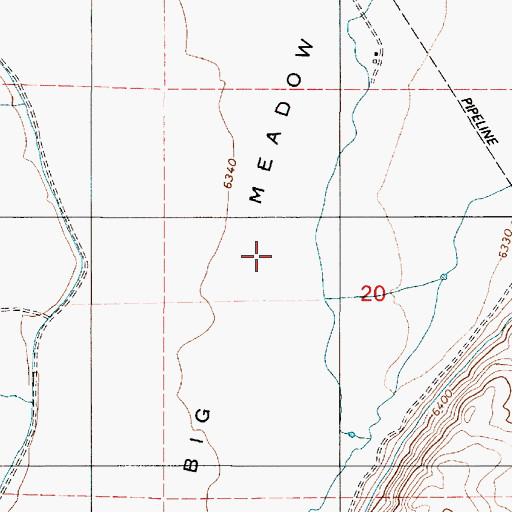 Topographic Map of Big Meadow, UT