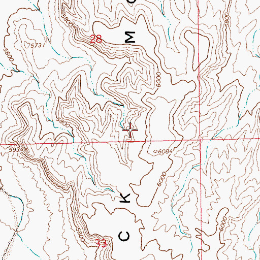Topographic Map of Big Pack Mountain, UT