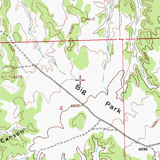 Topographic Map of Big Park, UT
