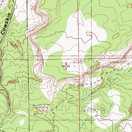 Topographic Map of Big Pinto Mesa, UT