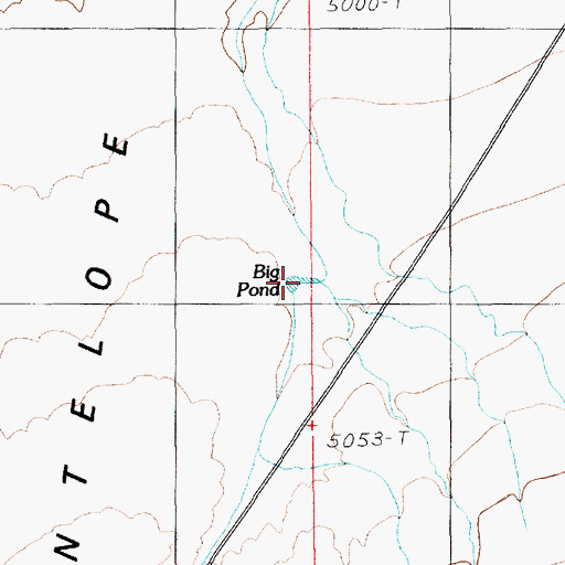 Topographic Map of Big Pond, UT