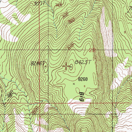 Topographic Map of Big Ridge, UT