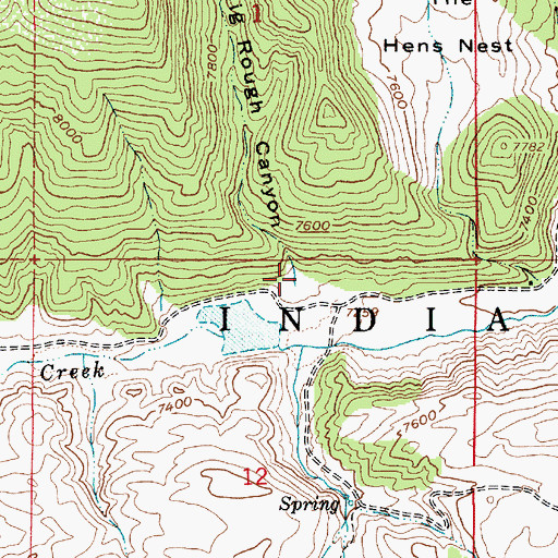 Topographic Map of Big Rough Canyon, UT