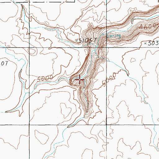 Topographic Map of Big Spring Canyon, UT