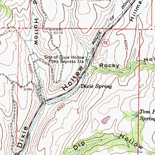 Topographic Map of Big Tree Creek, UT
