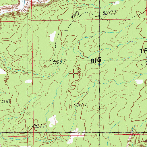 Topographic Map of Big Triangle, UT