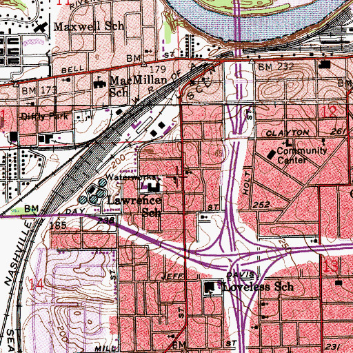 Topographic Map of Galilea Baptist Church, AL