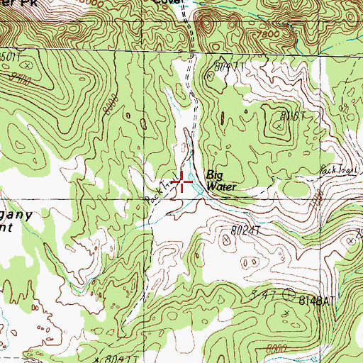 Topographic Map of Big Water, UT