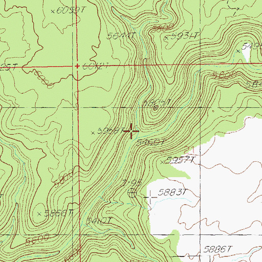 Topographic Map of Bigwater Canyon, UT