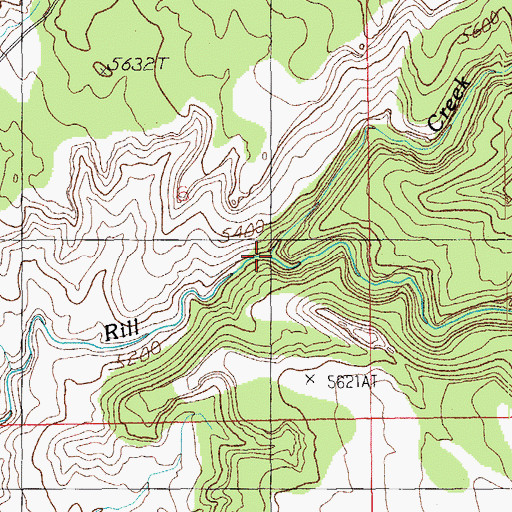 Topographic Map of Rill Creek, UT
