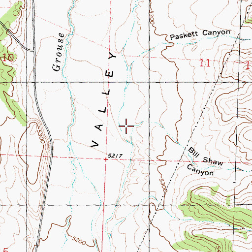 Topographic Map of Bill Shaw Canyon, UT