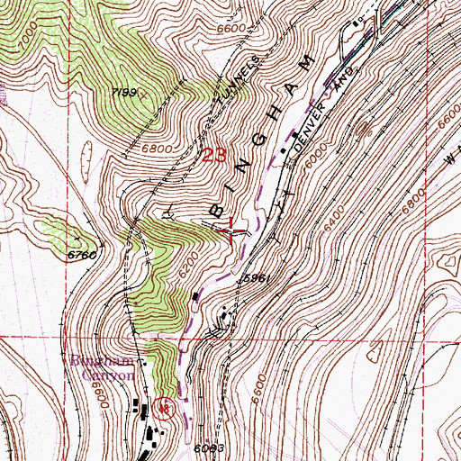 Topographic Map of Bingham Canyon, UT