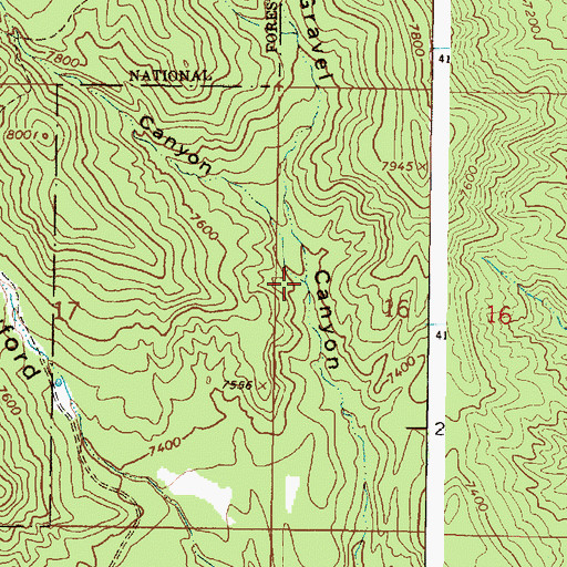 Topographic Map of Birch Canyon, UT
