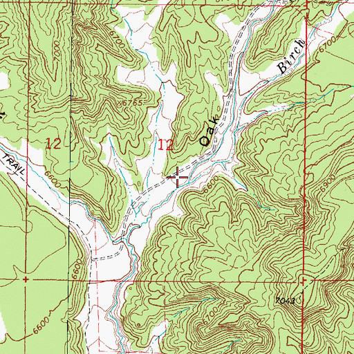 Topographic Map of Birch Creek, UT