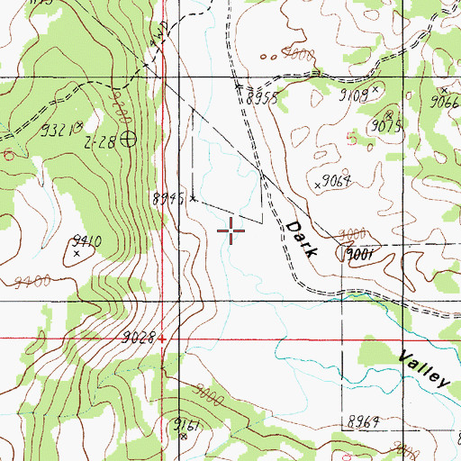 Topographic Map of Birch Creek, UT