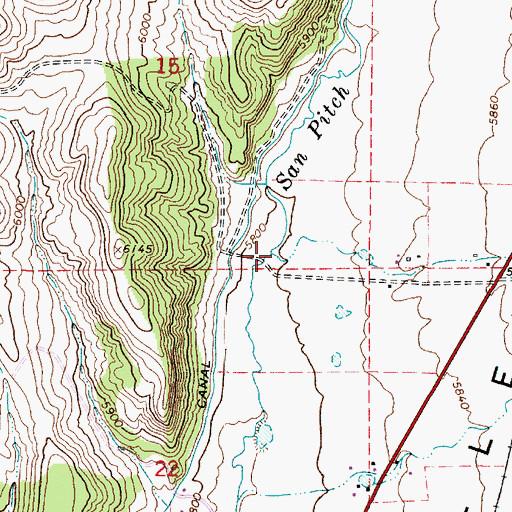Topographic Map of Birch Creek, UT