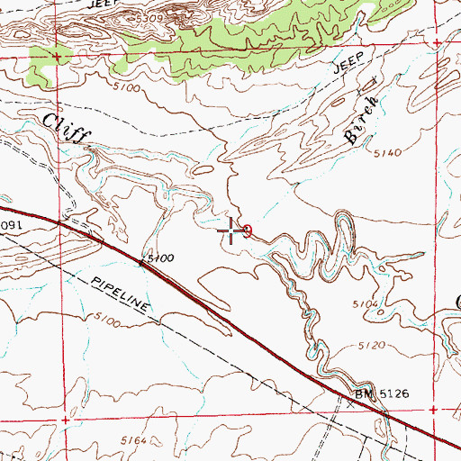Topographic Map of Birch Creek, UT