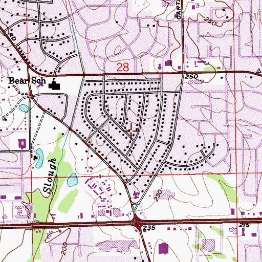 Topographic Map of Gay Meadows, AL