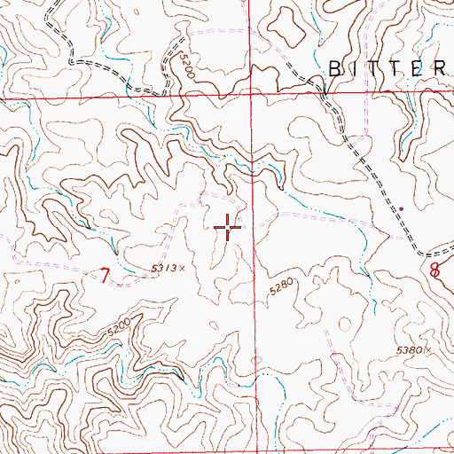 Topographic Map of Bitter Creek Gas Field, UT