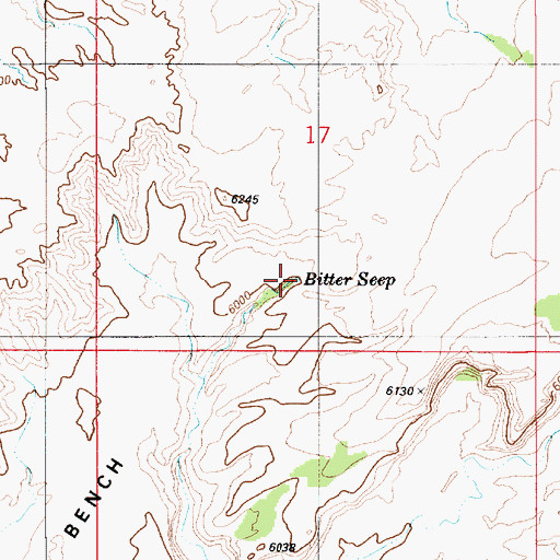 Topographic Map of Bitter Seep, UT