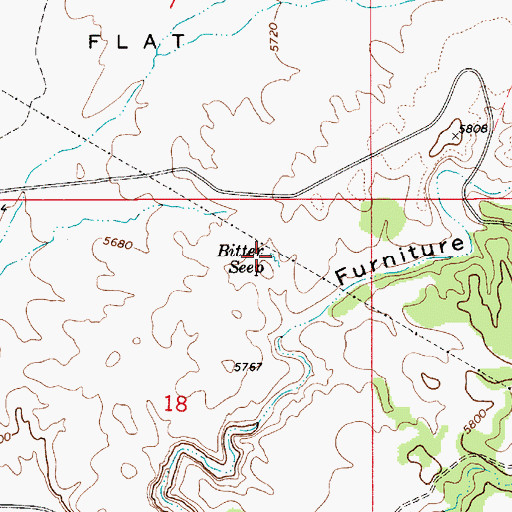Topographic Map of Bitter Seep, UT