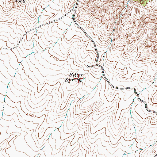 Topographic Map of Bitter Spring, UT