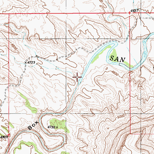 Topographic Map of Black Box, UT