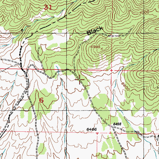Topographic Map of Black Canyon, UT