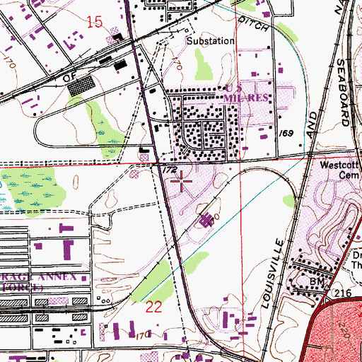 Topographic Map of Gibbs Village, AL