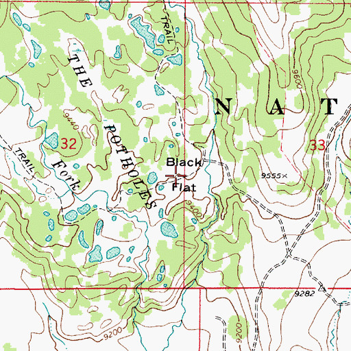 Topographic Map of Black Flat, UT