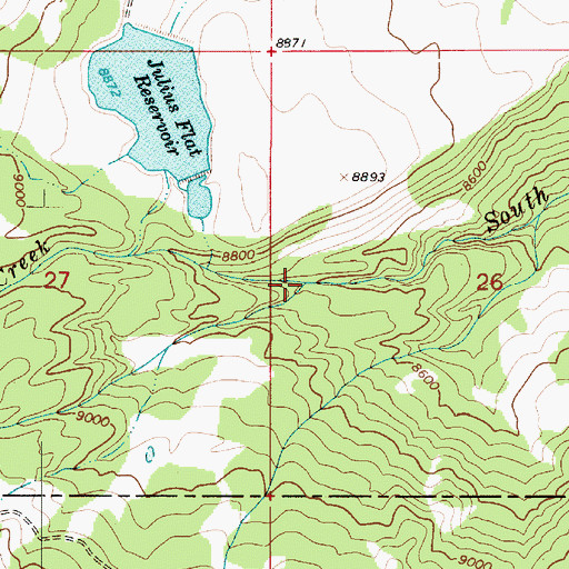 Topographic Map of Black Fork Creek, UT