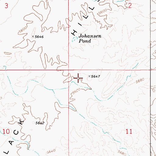 Topographic Map of Black Hills, UT