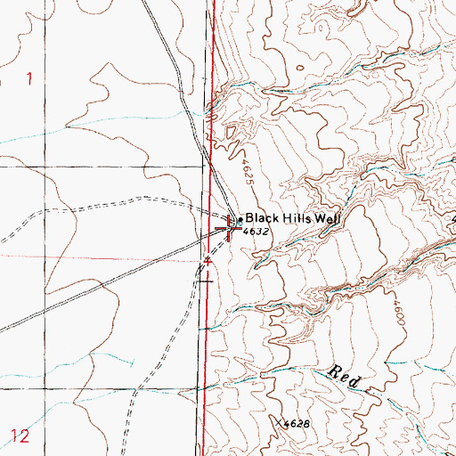 Topographic Map of Black Hills Well, UT