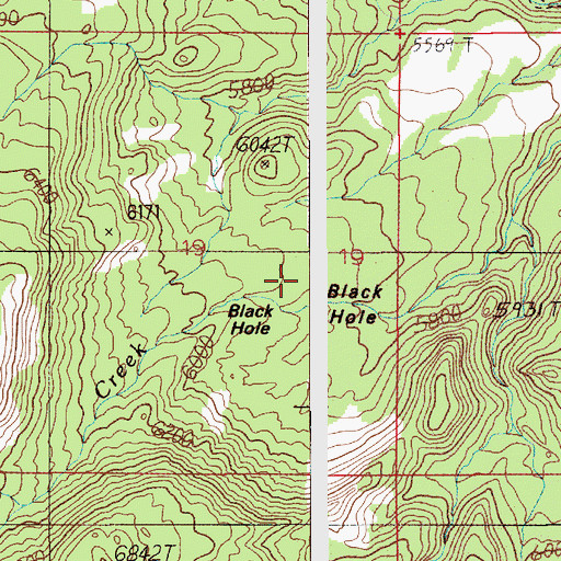 Topographic Map of Black Hole, UT