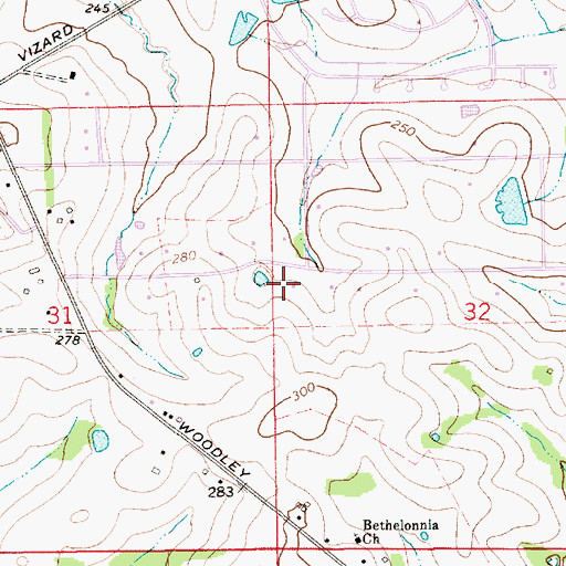 Topographic Map of Gibson Hill, AL