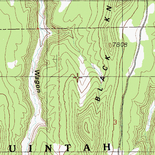 Topographic Map of Black Knolls, UT