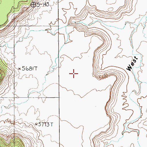 Topographic Map of Black Ledge, UT