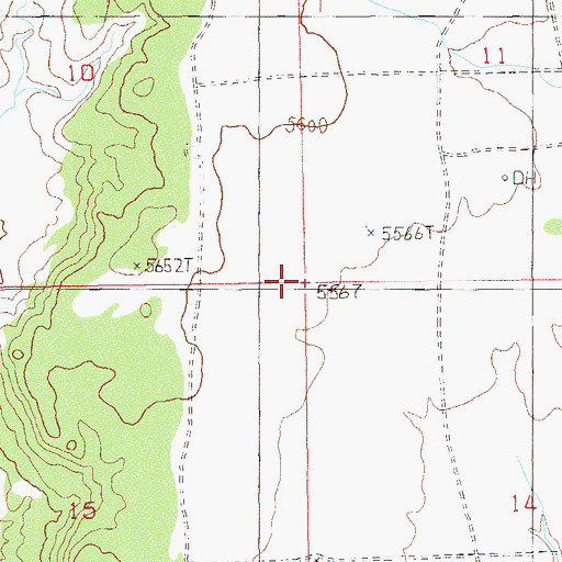 Topographic Map of Black Mesa, UT