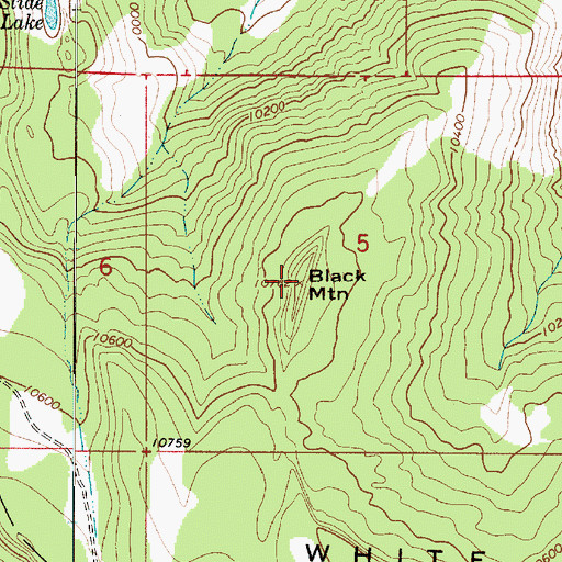 Topographic Map of Black Mountain, UT
