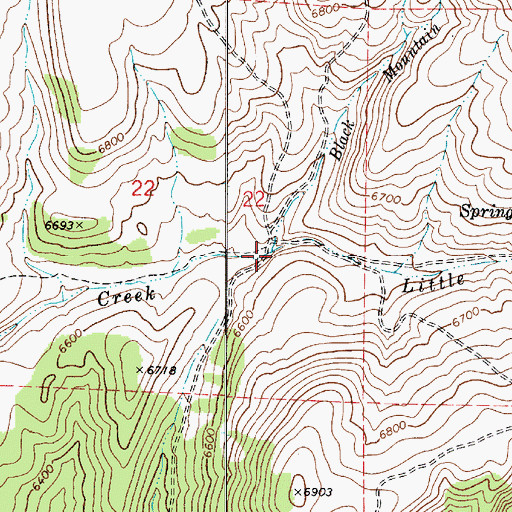 Topographic Map of Black Mountain Creek, UT