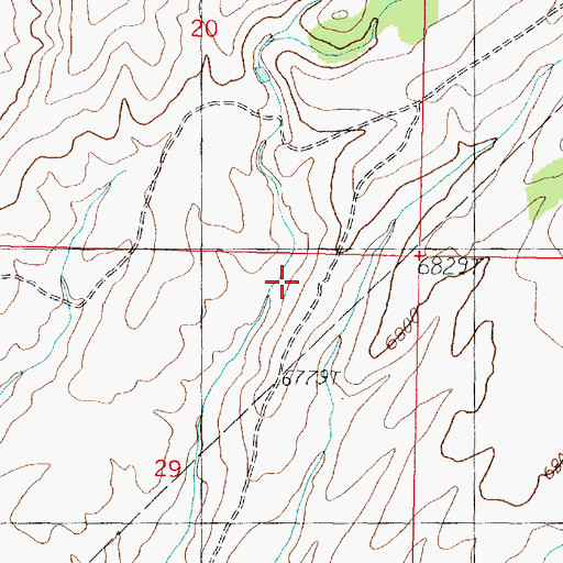 Topographic Map of Black Mountains, UT