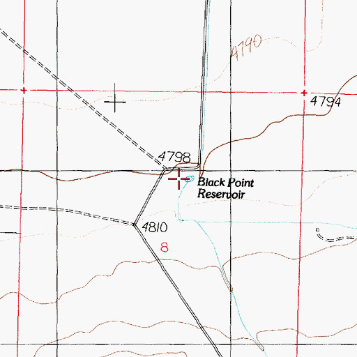 Topographic Map of Black Point Reservoir, UT