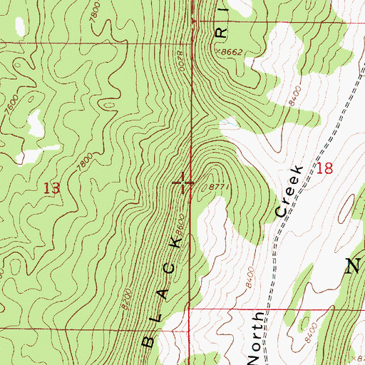 Topographic Map of Black Ridge, UT