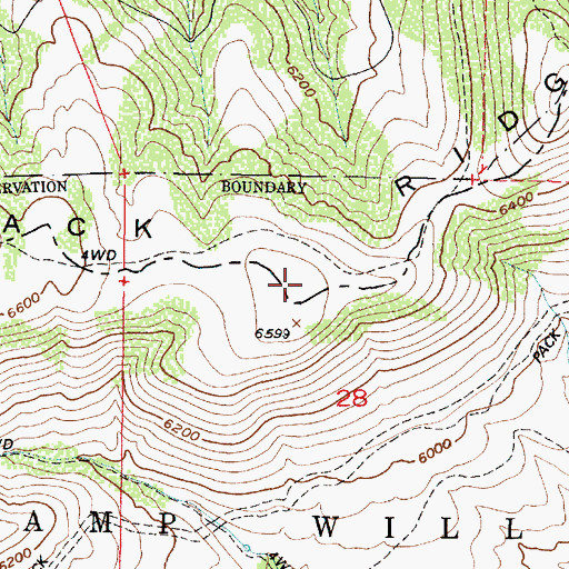 Topographic Map of Black Ridge, UT