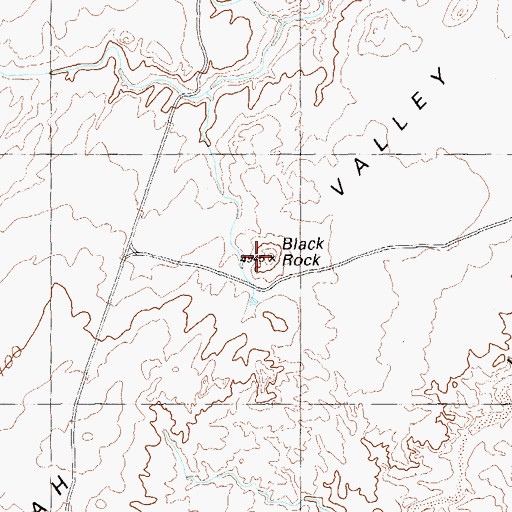 Topographic Map of Black Rock, UT