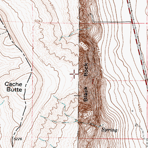 Topographic Map of Black Rock, UT