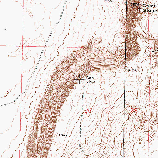 Topographic Map of Black Rock, UT