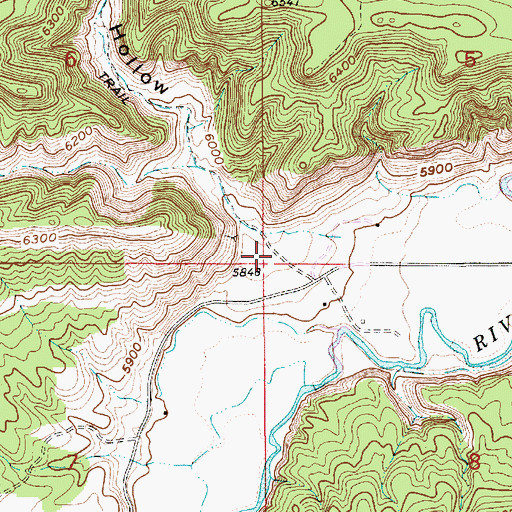 Topographic Map of Blackburn Hollow, UT